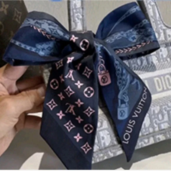 Hair Tie,Twilly, Scarf-100% SilkFashion - Picture 2 of 5